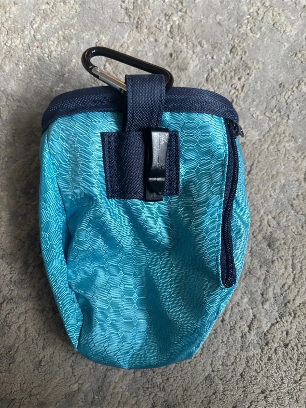 Kurgo Kids Teal & Navy Treat Pouch with Red Lining